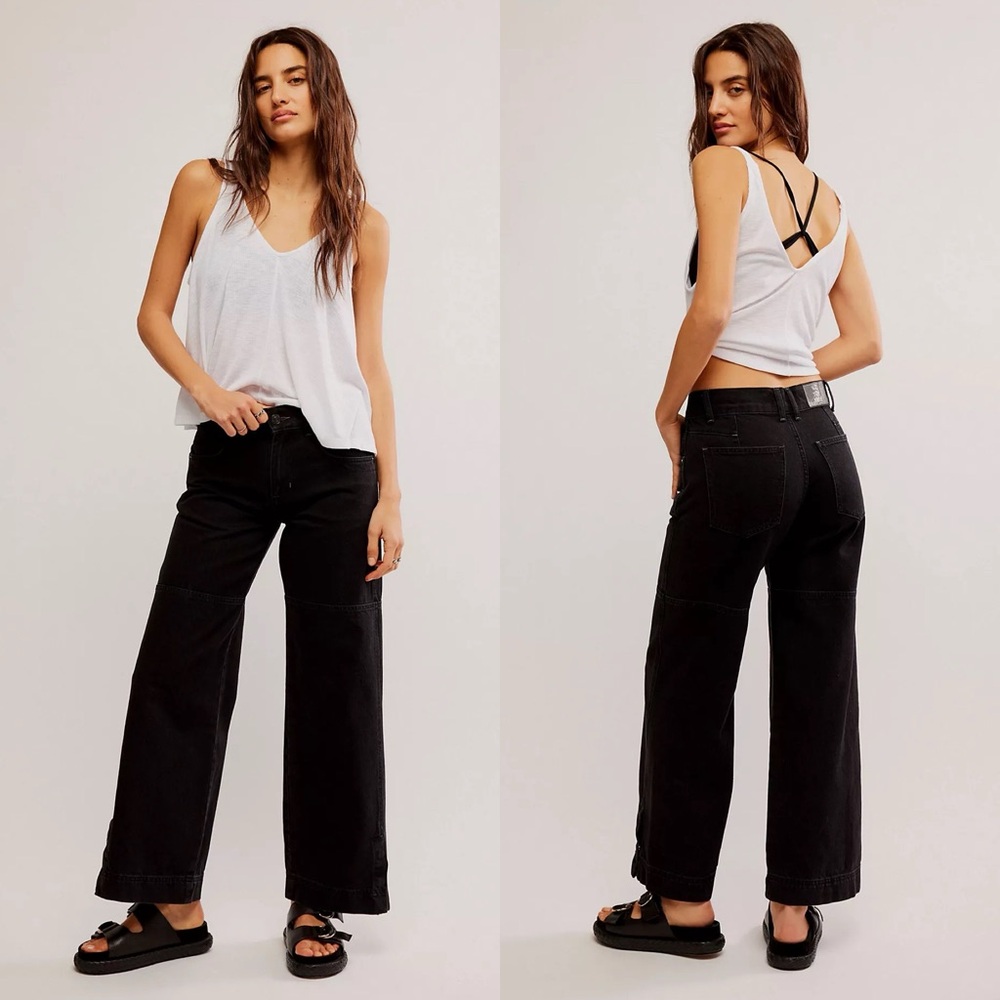 NWT Free People Benji Relaxed Wide Leg Jeans
